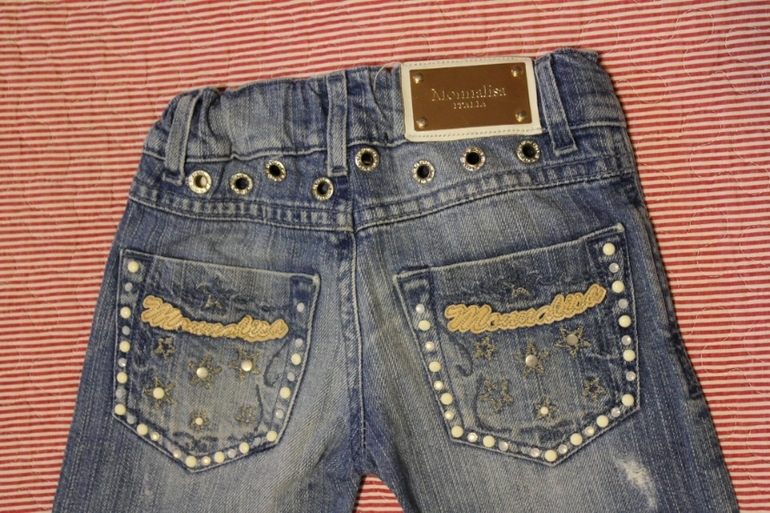 Комплект джинсы Monnalisa + лонгслив Blumarine Baby, 3 года, 1500 рублей