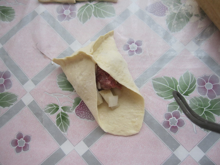 Самса с творогом и с мясом!