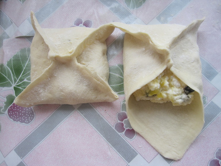 Самса с творогом и с мясом!