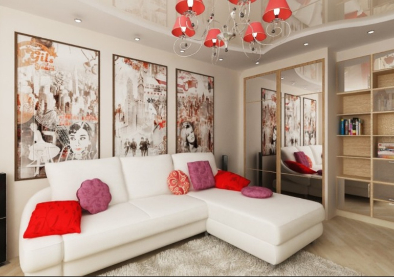 У кого так стоит диван???