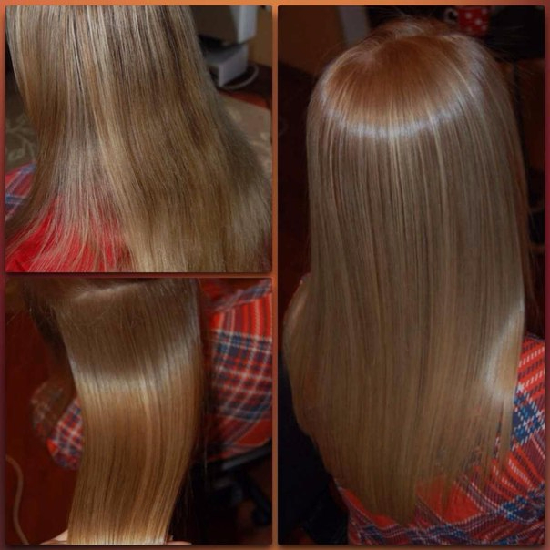 Кератиновое выпрямление на мелированные волосы фото до и после