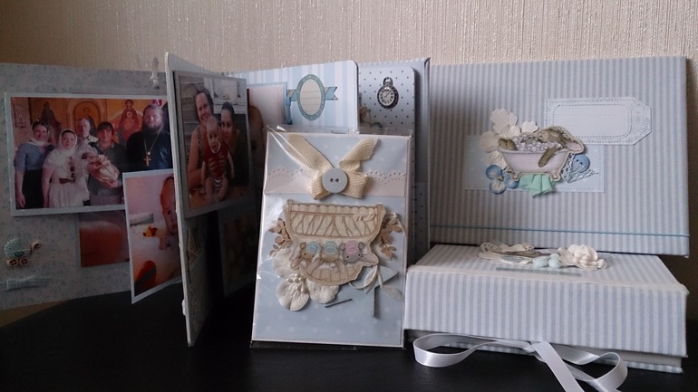 Подарок моему сынуле на годовасие-Скрап-альбом и не только))