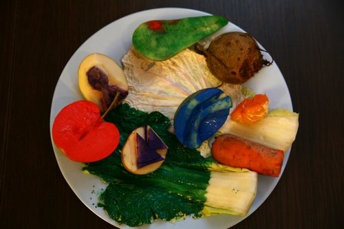 Занятие 1.Рисование штампами из овощей и фруктов.