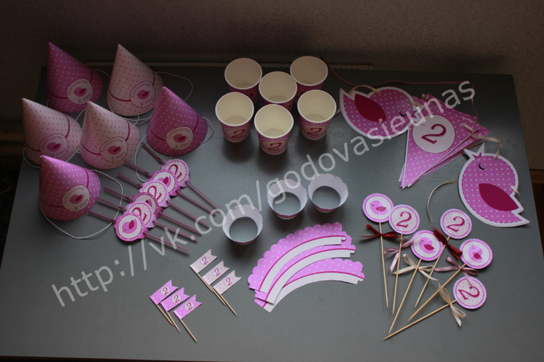 Набор "Polka dots and Birdie" на 2-х летие Кристины!