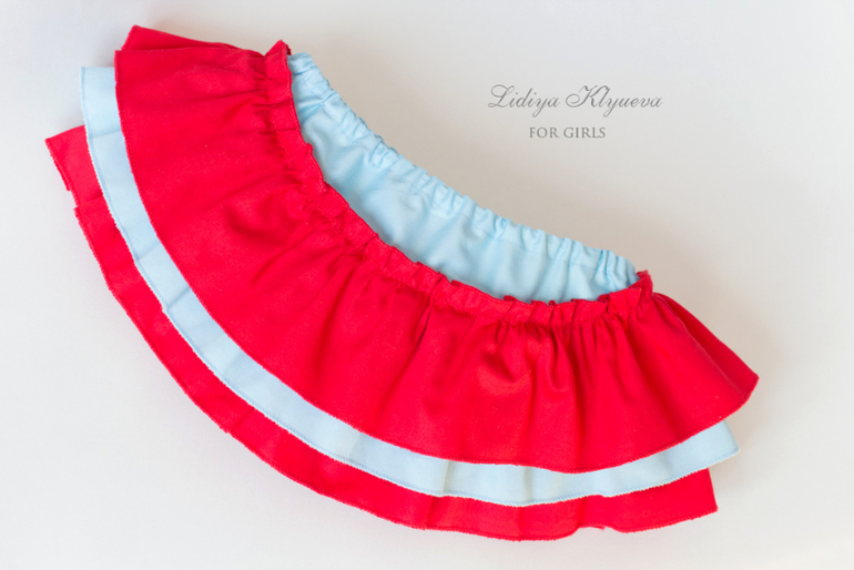 Новая и яркая юбочка-трусики на памперс