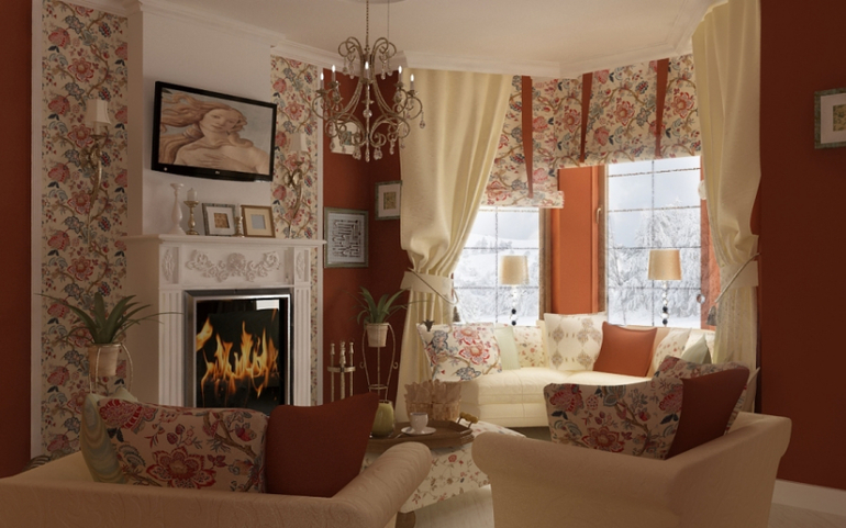 Гостиная в стиле прованс