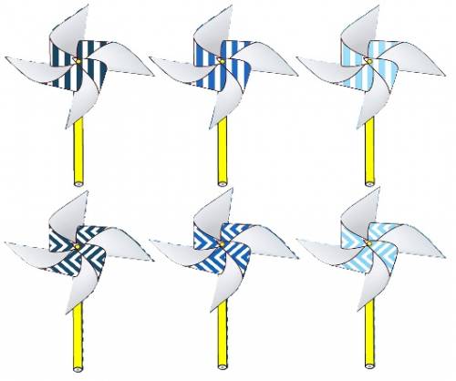 Вертушки из бумаги: полоска и зигзаг
