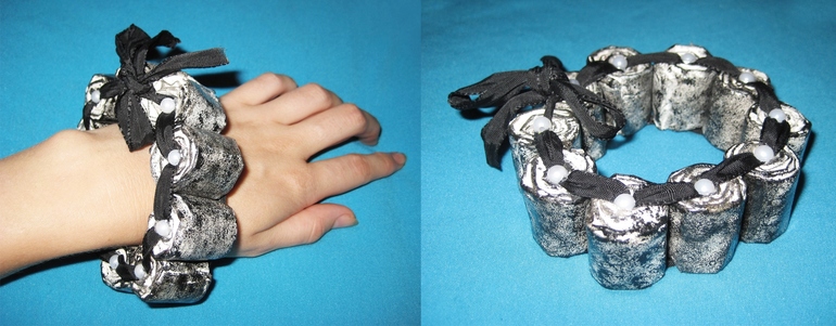 Необычный браслет в технике Папье-маше. Мастер-класс