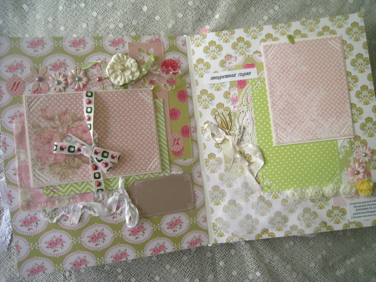 Очень нежный альбом в стиле Тильда для малышки Машеньки!