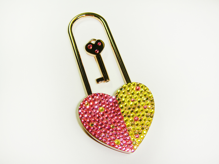 Свадебный замочек со стрзами