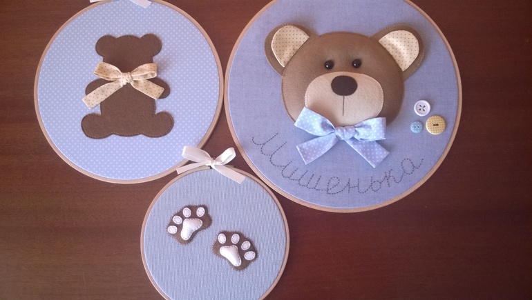 Именные мобили и панно на стену(из фетра)