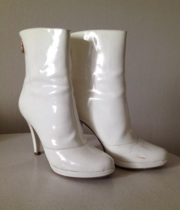 Свадебные кожаные полусапожки