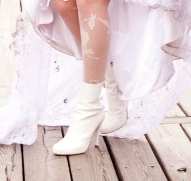 Свадебные кожаные полусапожки