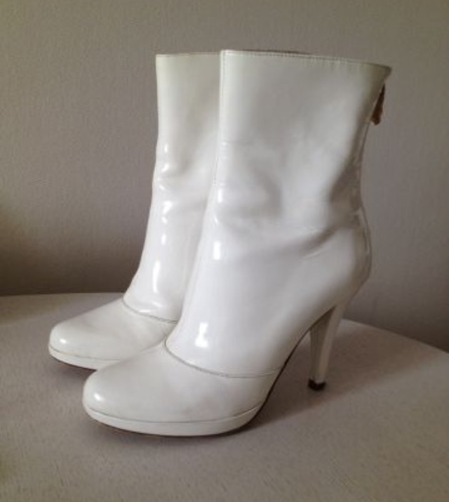 Свадебные кожаные полусапожки