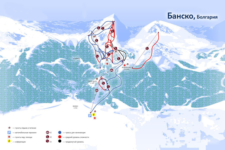 Банско болгария карта