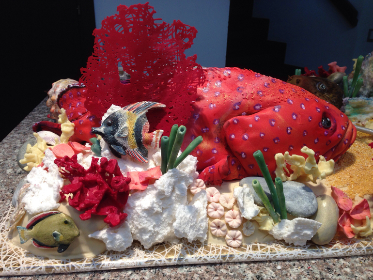 Торт для любителя подводной охоты)