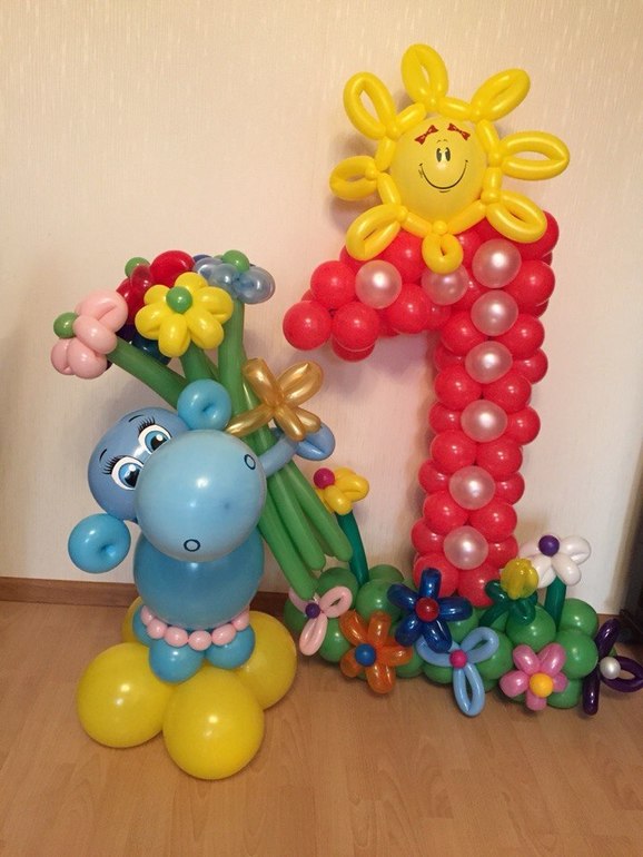 цифры из воздушных шаров