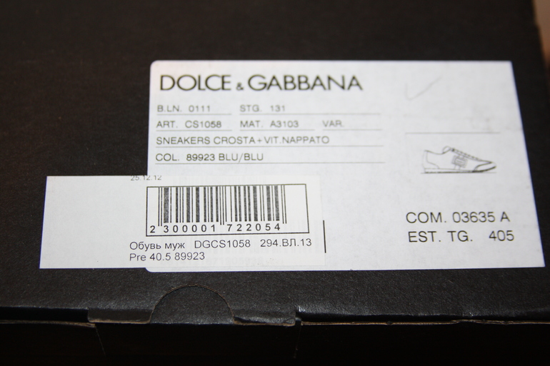 Кроссовки DOLCE@GABBANA . 1-ая линия, не D@G!!!!