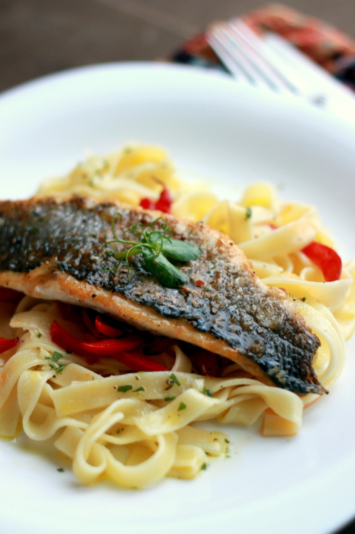 Рыба и паста...