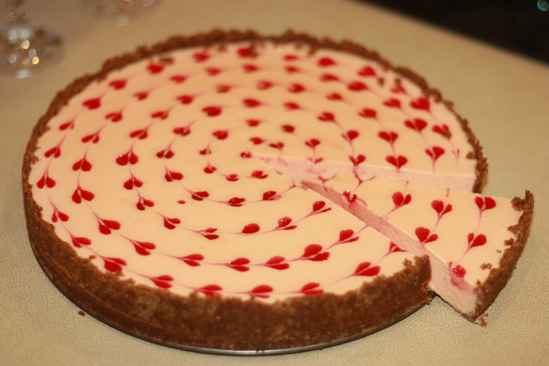 Чизкейк без выпечки с зефирным кремом