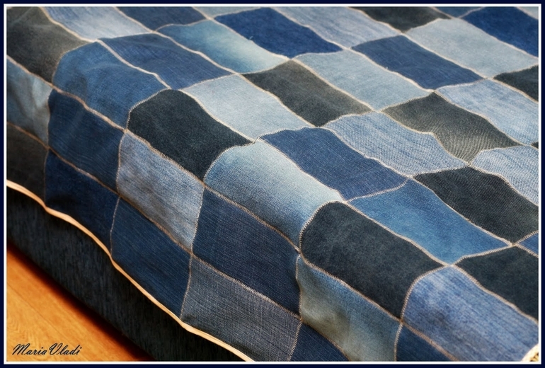 Джинсовый плед