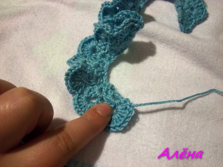МК вязаной заколочки крючком.
