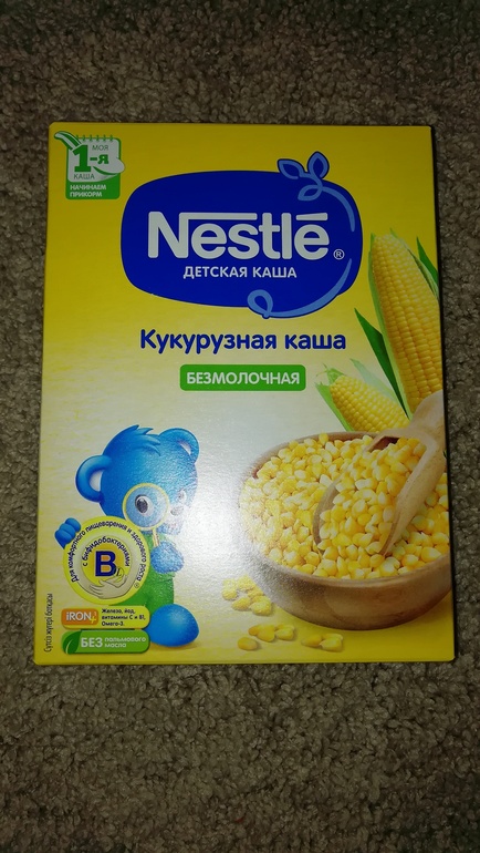 Каша нестле безмолочная рис кукуруза