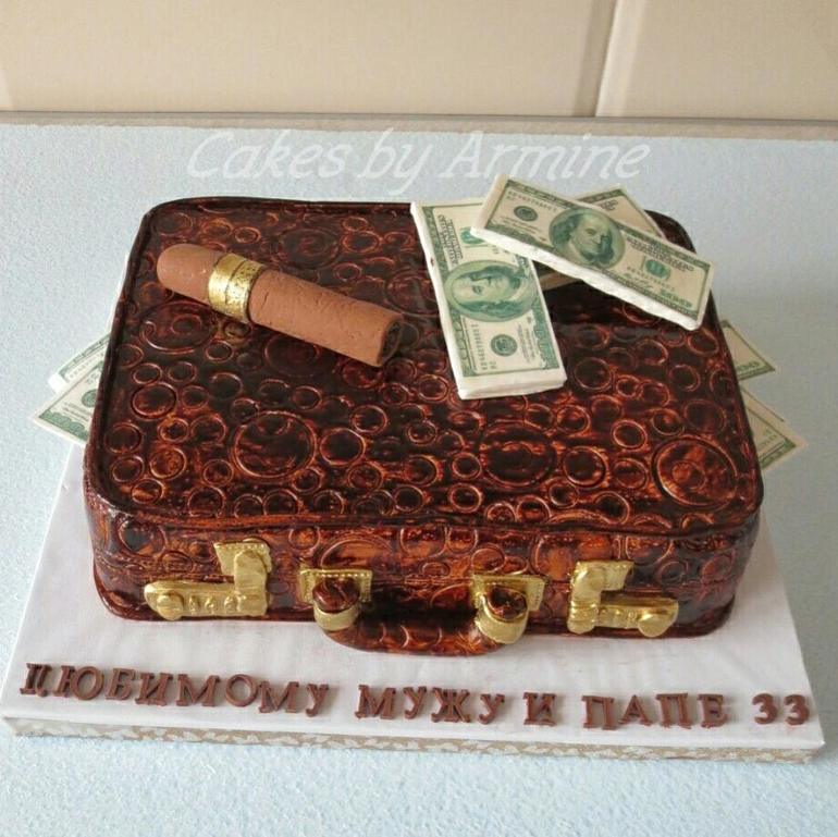 Фото торта чемодан с деньгами