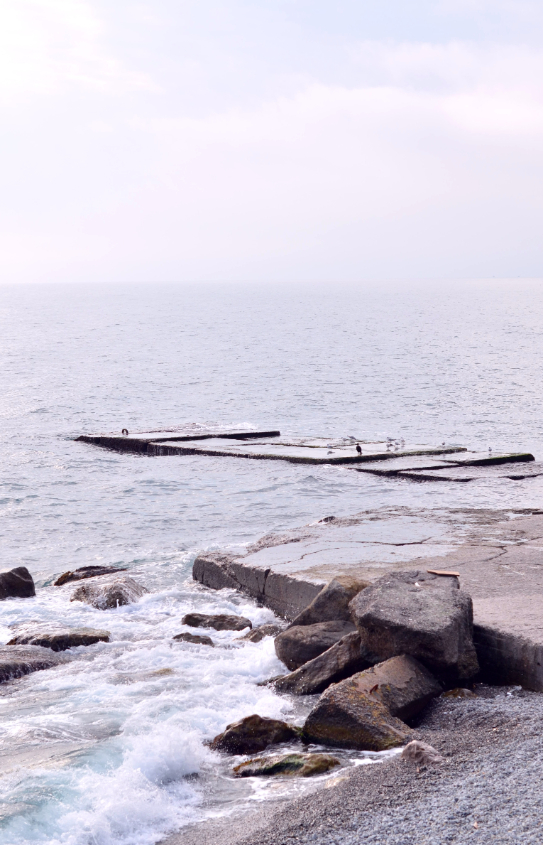 Ялта,набережная,февраль)