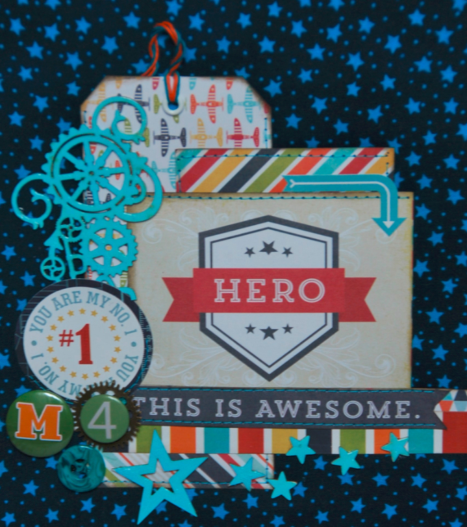 Яркий альбомчик для мальчика в американском стиле HERO