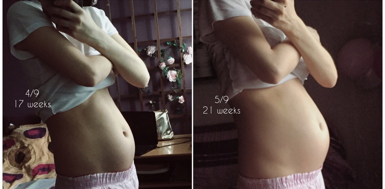 Живот на 4 месяце беременности у худых девушек фото