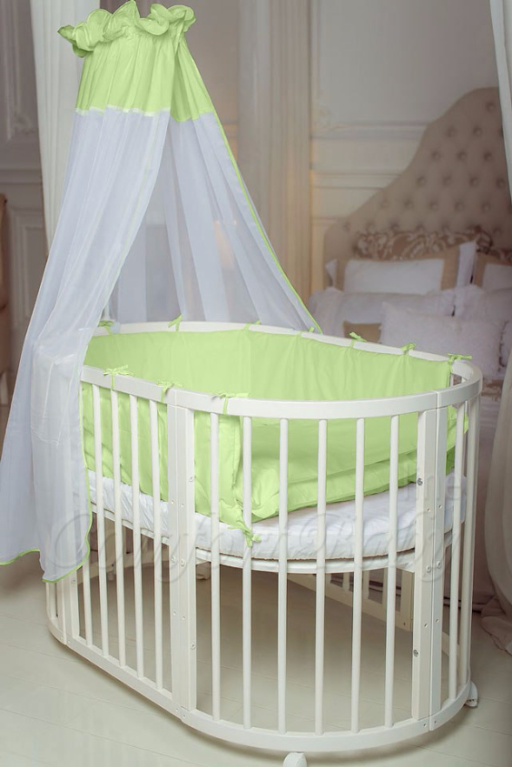 КРОВАТКА- ТРАНСФОРМЕР "COMFORT BABY" .Цена: 25 000 руб.  ХАРАКТЕРИСТИКИ:  возраст детей: 0-5 лет  габариты модели (Д х Ш х В): 1) колыбельки: 78*76*81 см  2) овальной кроватки: 128*76*81 cм  матрас приобретается отдельно.  максимальная нагрузка: 120 кг  Материал: изготавливается только из настоящего массива бука высшего сорта.  сборка: кровать в разобранном виде, простота сборки, инструкция по сборке на русском языке  продукция сертифицирована  производство: Россия  гарантия: 2 года   Дополнительные характеристики: 4 положения по высоте (расстояние положения дна от пола без колес: 1см, 12см, 37см, 57см; расстояние между отверстиями снизу-наверх: 12см, 15см, 20см.); 3 прутика - съемные.  КОНМПЛЕКТАЦИЯ:  1-я ступень - круглая кроватка  2-я ступень - овальная кроватка  3-я ступень - диванчик  4-я ступень - манеж  5-я и 6-я ступени - 2 кресла и столик  7-я ступень - пеленальный столик  ДОПОЛНИТЕЛЬНЫЕ ОПЦИИ:  Комплект постельный "Classic" +6950 руб.  Комплект постельный "Colorit" + 11990 руб.  Фирменный держатель для балдахина +790 руб.  Комплект цельных матрасов " Холкон"/ "Кокос" (круглый+овальный) +8490 руб  Маятник "ComfortBaby Pendulum" 2 в 1+6990 руб.