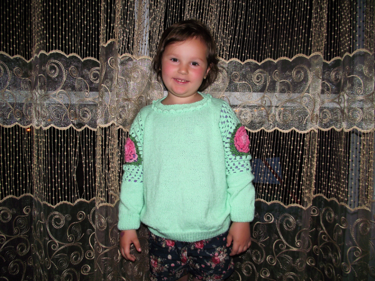 Розочка на сетке