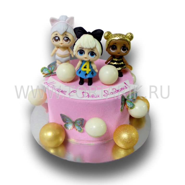 Торт с куклами ЛОЛ 