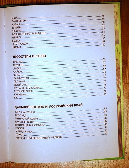 Книга о животных и маленькие географические атласы.