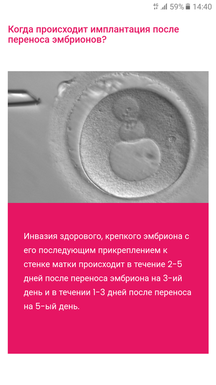 Имплантация эмбриона. Признаки имплантации эмбриона