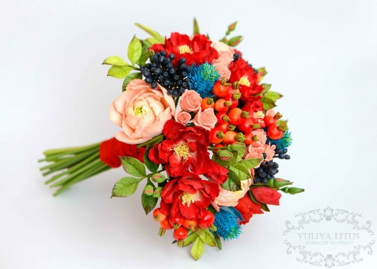 Букет невесты из глины Deco