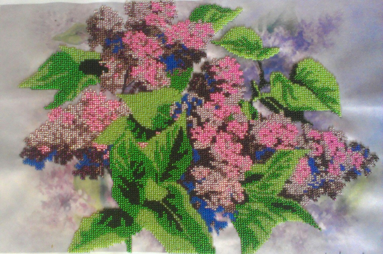 Ирисы и сирень.