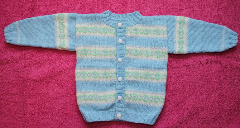 Жакет с жаккардовыми полосами