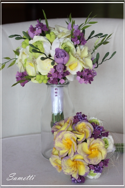 Букет невесты из легкой глины