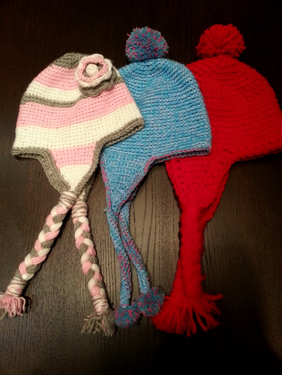 Шапочки крючком.