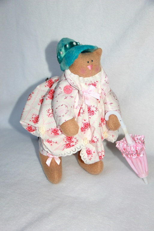 Тильда кошечка с зонтом