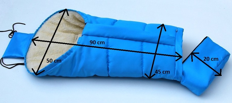 Конверт-мумия на натуральной овчине из Польши