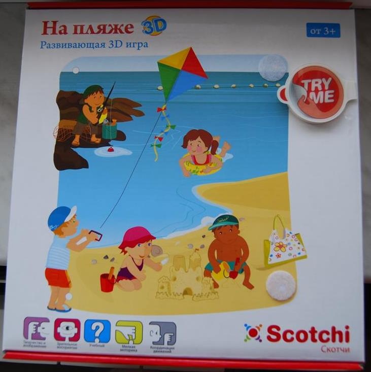 На пляже: развивающая 3D игра-паззл на липучках от Scotchi