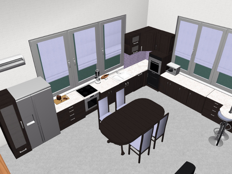 Помогите удобно расставить кухонный гарнитур