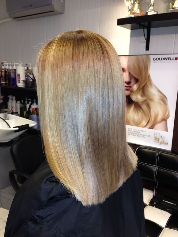 Окрашивание в стиле бронд.