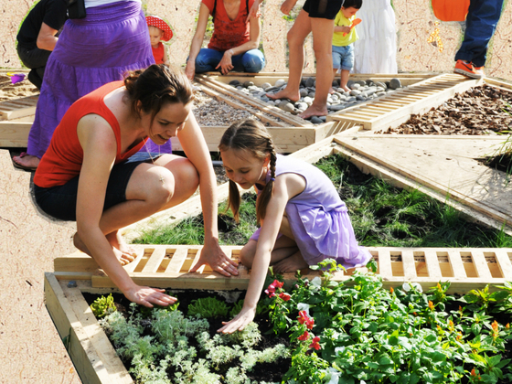 Сенсорный сад-конструктор в парке Сокольники
