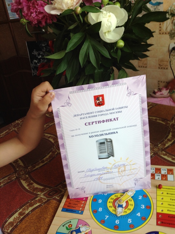 сертификат на холодник