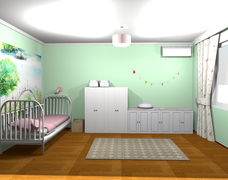 Новый проектик детской для девчонки 3х лет.