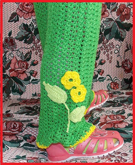 Работа на конкурс.буду вязать  крючком летние брючки для малышки.